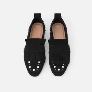 ZARA Studded Leather Loafers